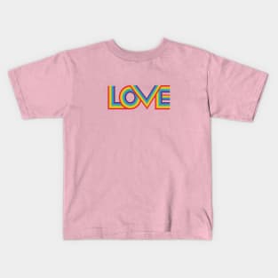 LGBTQ Valentine's Day Love Colorful Kids T-Shirt